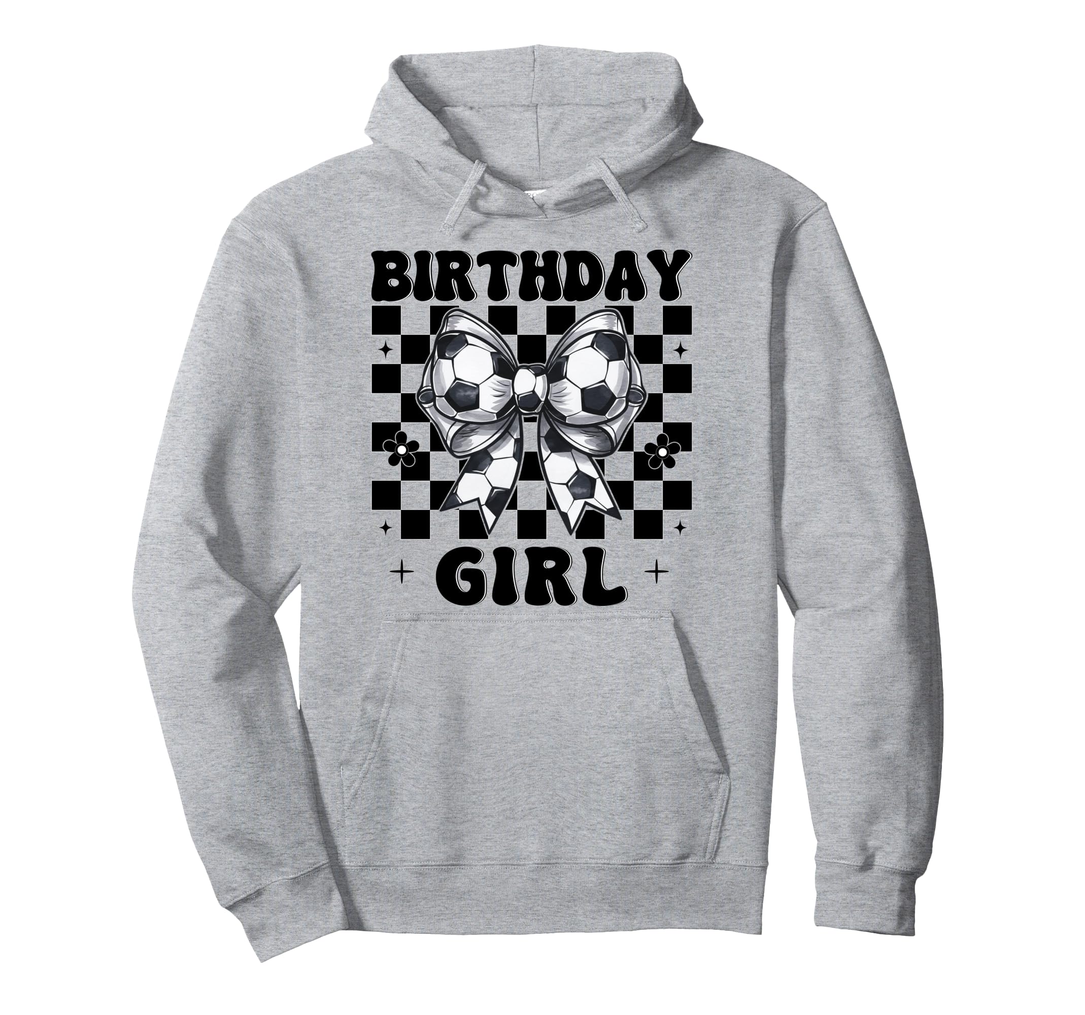 Birthday Soccer Coquette Bow Hoodie - Fun Novelty Design for Adults - T-Shirt, Sweatshirt, Hoodie