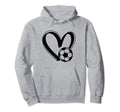 Soccer Ball Heart Hoodie - Novelty Apparel Men Women - T-Shirt, Sweatshirt, Hoodie