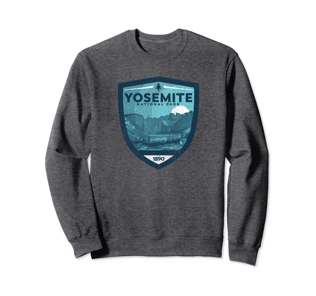 Yosemite National Park Distressed Sweatshirt - Minimalist Print Unisex - T-Shirt, Sweatshirt, Hoodie