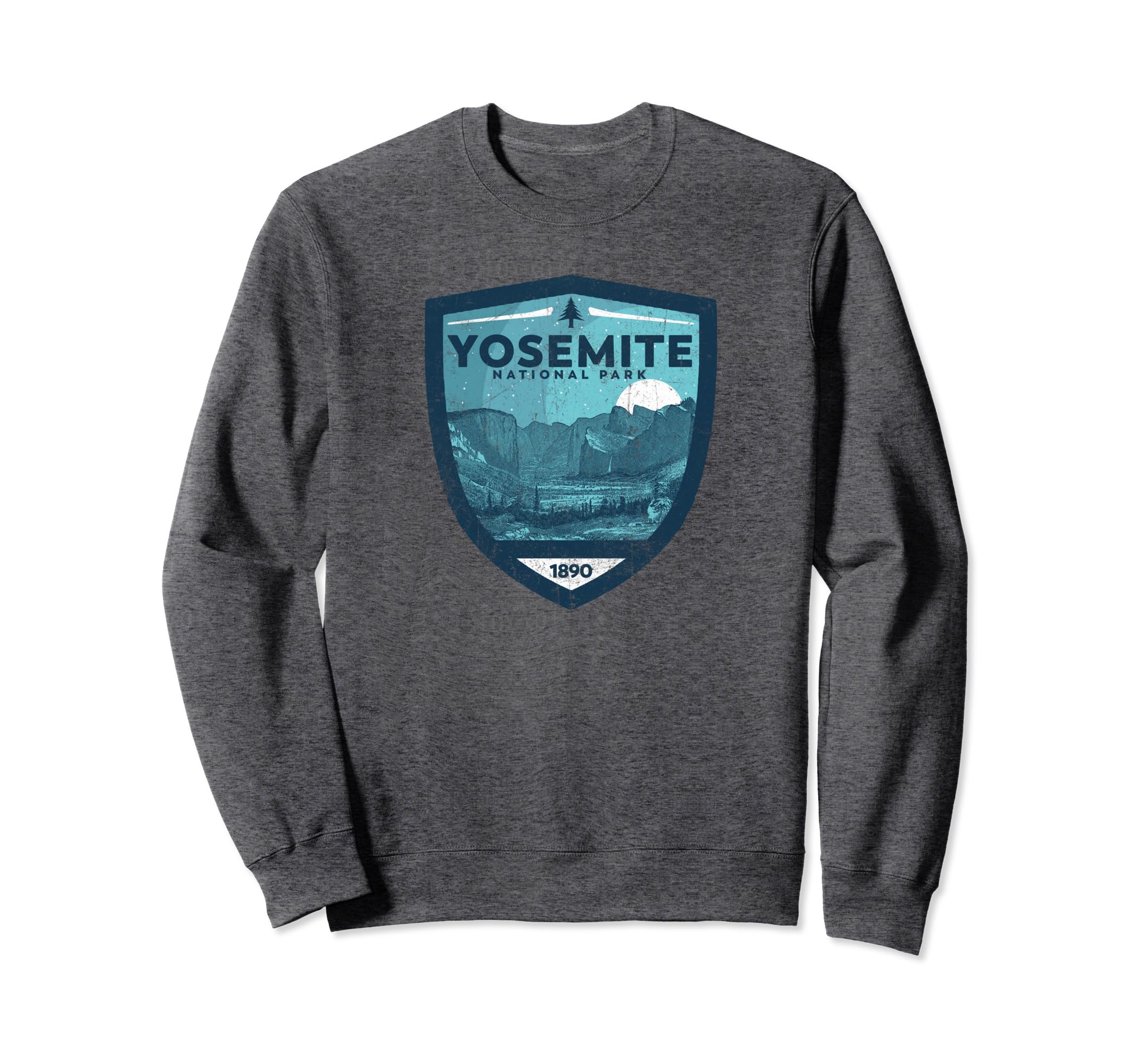 Yosemite National Park Distressed Sweatshirt - Minimalist Print Unisex - T-Shirt, Sweatshirt, Hoodie