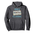 1983 Cassette Tape Millennial 80S 1980S Hoodie - Novelty Apparel for Adults - T-Shirt, Sweatshirt, Hoodie