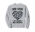 100 Days School Soccer Heart Love Sweatshirt - Graphic Print Men Women - T-Shirt, Sweatshirt, Hoodie