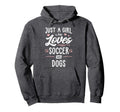 Just Who Loves Soccer And Dogs Gift Hoodie - Custom Art Print for Adults - T-Shirt, Sweatshirt, Hoodie