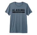 Alabama Soccer Black Text Tri Blend T-Shirt - Custom Art Print Unisex - T-Shirt, Sweatshirt, Hoodie
