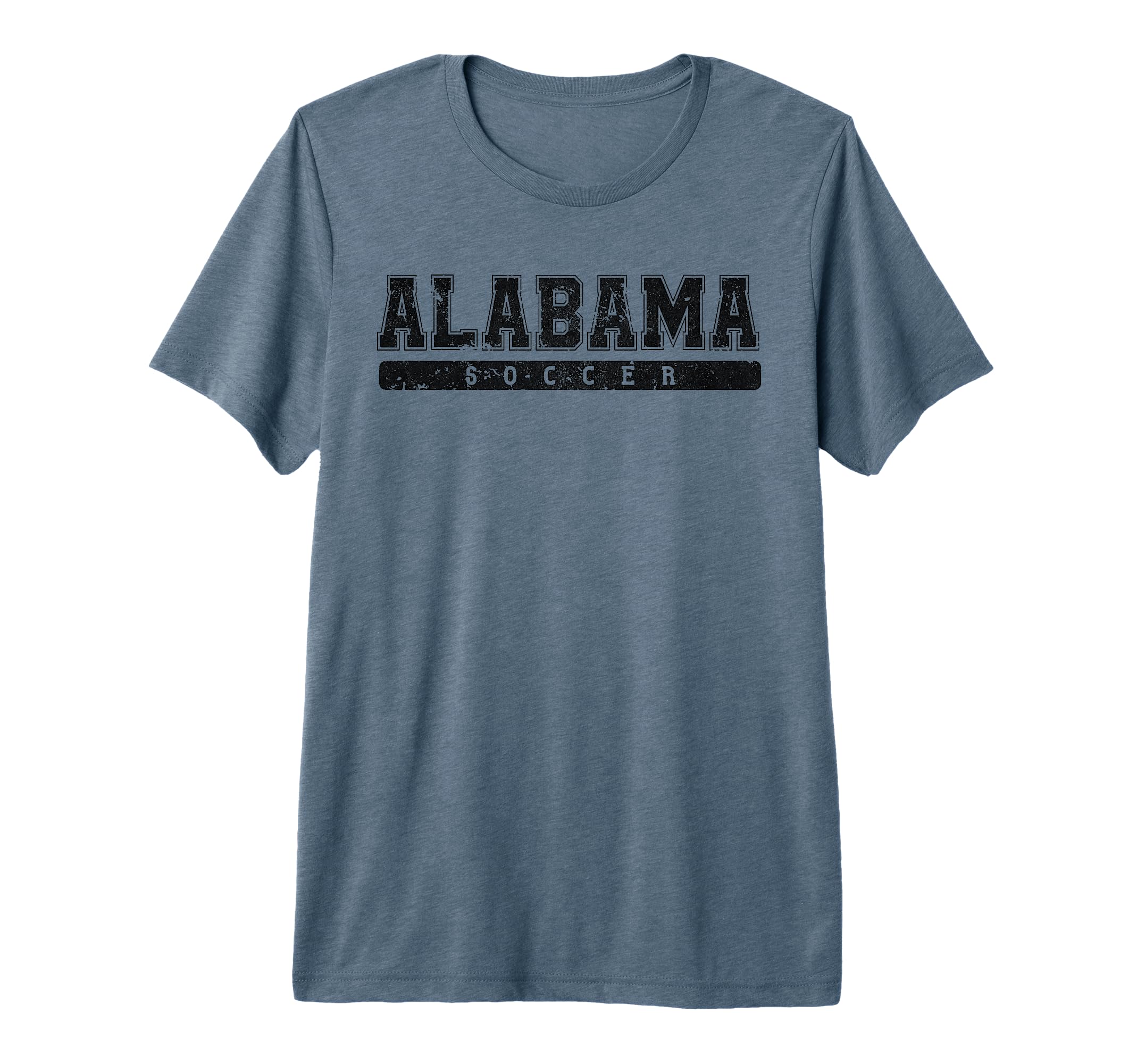 Alabama Soccer Black Text Tri Blend T-Shirt - Custom Art Print Unisex - T-Shirt, Sweatshirt, Hoodie