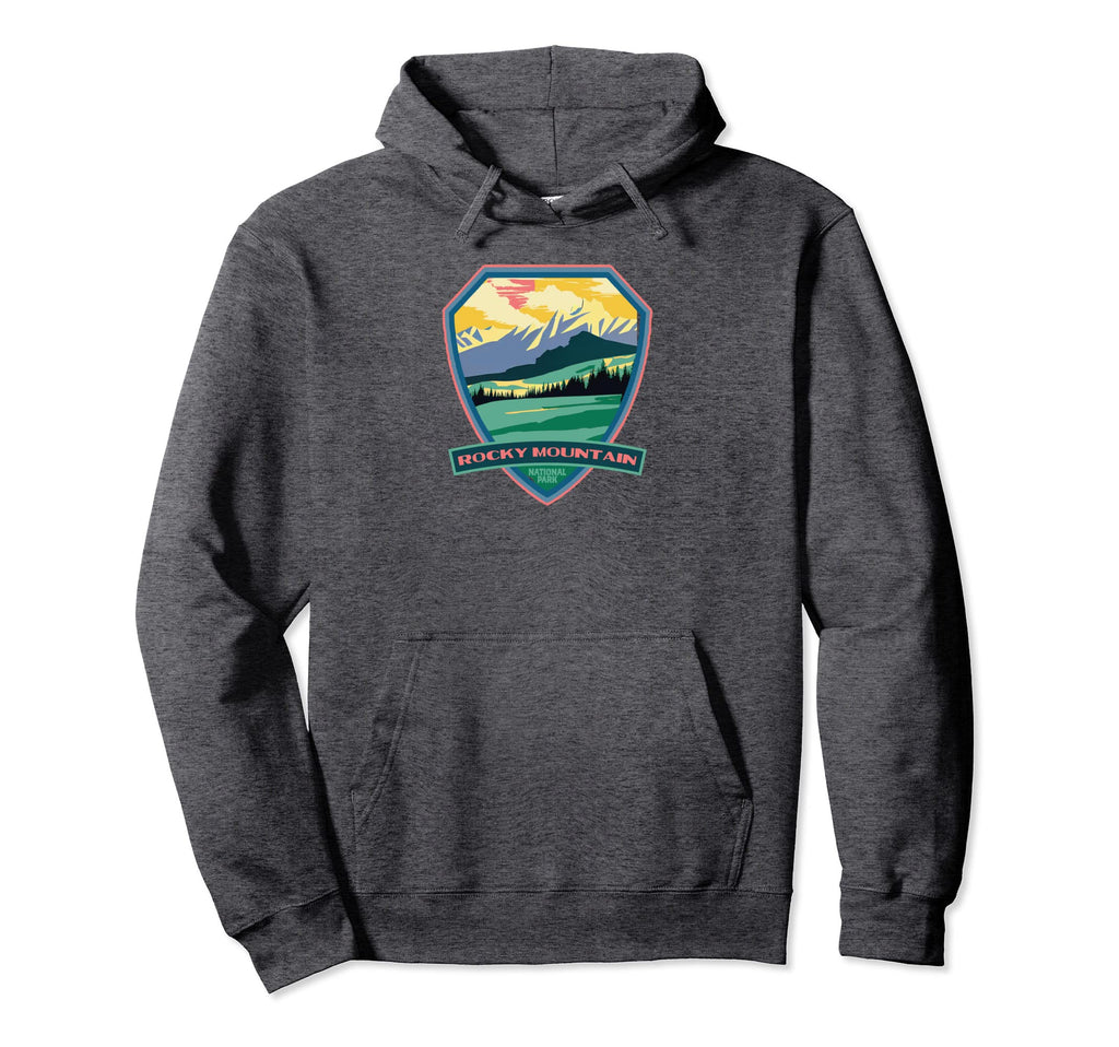 Rocky Mountain National Park Wpa Badge Hoodie - Aesthetic Graphic Unisex - T-Shirt, Sweatshirt, Hoodie
