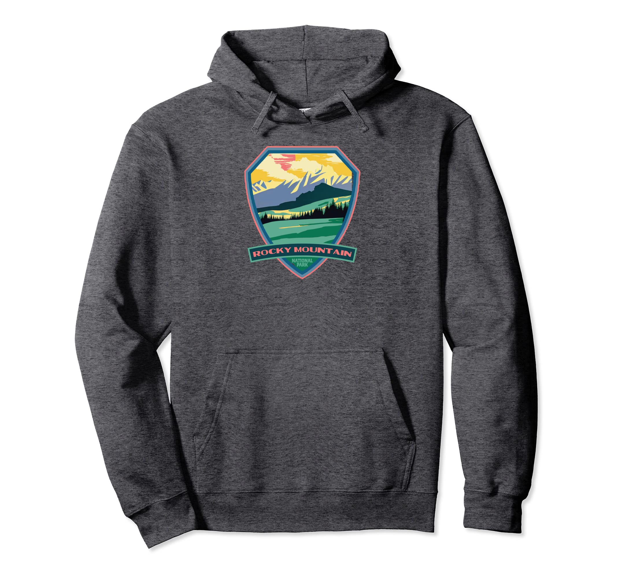 Rocky Mountain National Park Wpa Badge Hoodie - Aesthetic Graphic Unisex - T-Shirt, Sweatshirt, Hoodie