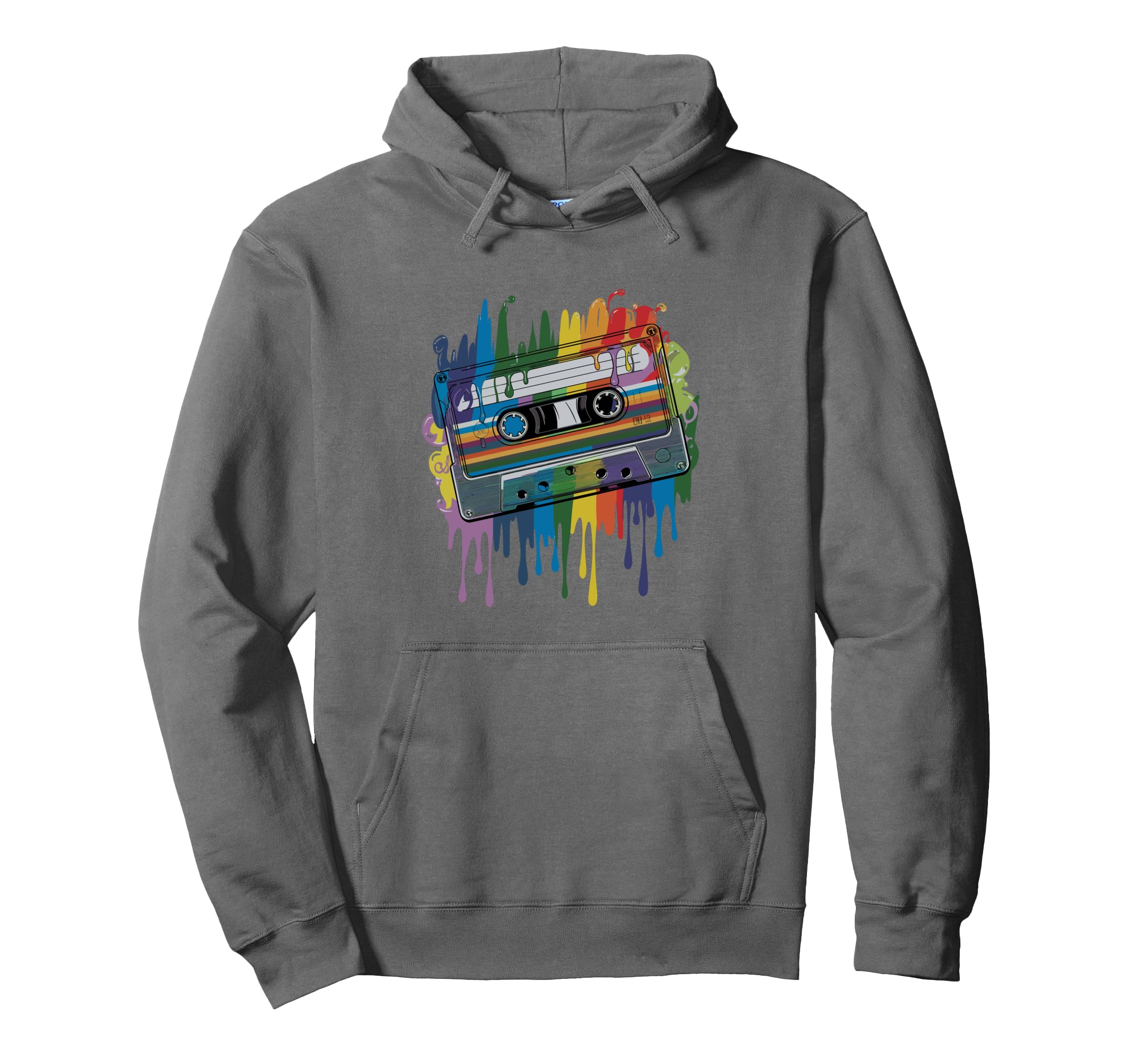80S Cassette Splash Cassette Tape Hoodie - Custom Art Print Men Women - T-Shirt, Sweatshirt, Hoodie