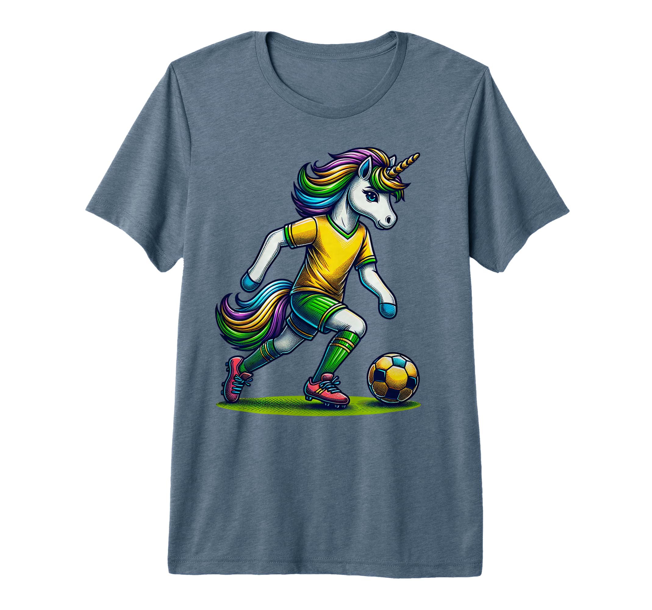 Footballer Unicorn Fans Soccer Team T-Shirt - Fun Novelty Design Men Women - T-Shirt, Sweatshirt, Hoodie