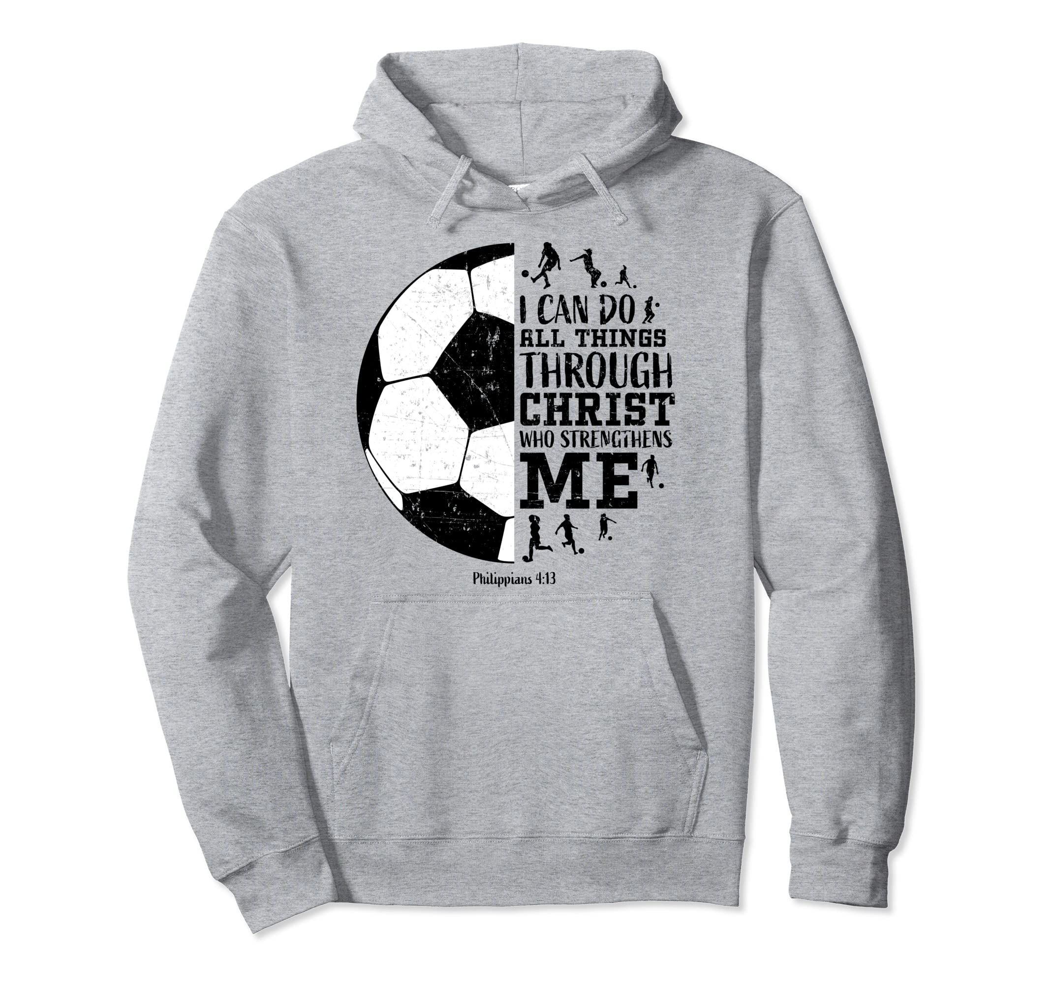 Christian Soccer Gifts Teen Religious Hoodie - Fun Novelty Design Unisex - T-Shirt, Sweatshirt, Hoodie