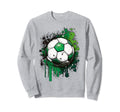 Soccer Ball Shamrock St Patricks Sweatshirt - Fun Novelty Design Unisex - T-Shirt, Sweatshirt, Hoodie