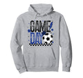 Game Day Soccer Season Checkered Hoodie - Fun Novelty Design Men Women - T-Shirt, Sweatshirt, Hoodie