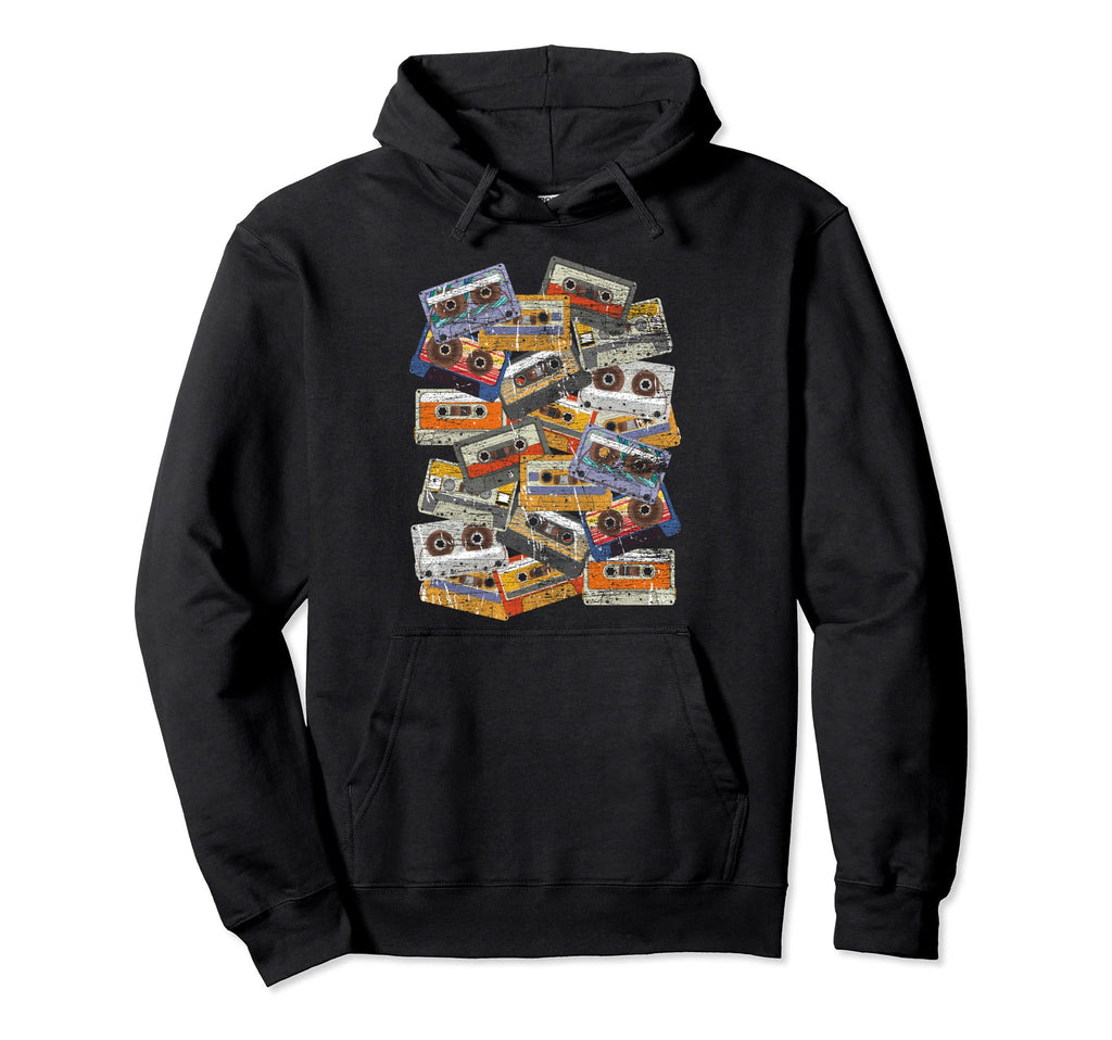 1980S Music Lover Tapes 80S Music Hoodie - Fun Novelty Design Men Women - T-Shirt, Sweatshirt, Hoodie