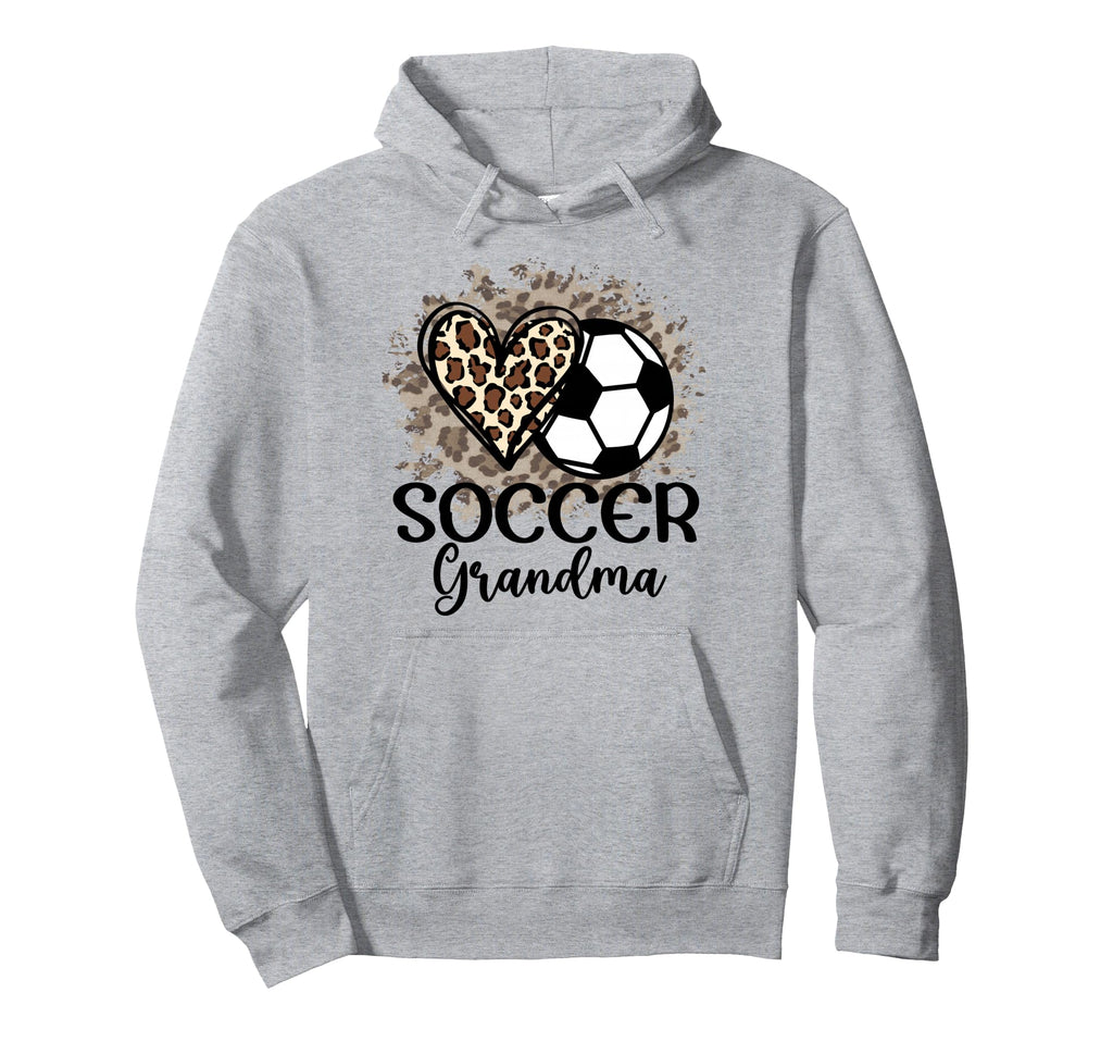 Soccer Grandma Funny Leopard Heart Hoodie - Unique Graphic for Adults - T-Shirt, Sweatshirt, Hoodie