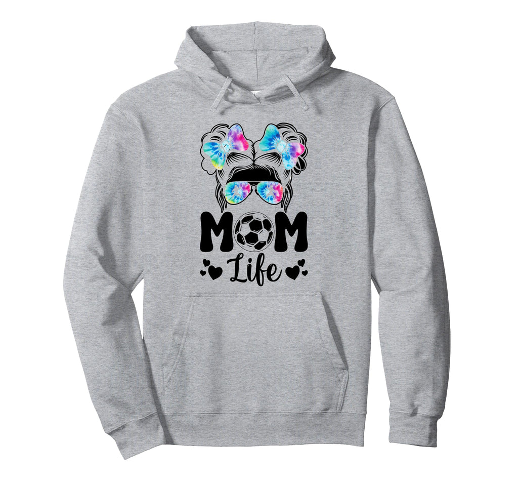 Soccer Karate Mom Life Messy Bun Leopard Hoodie - Minimalist Print Unisex - T-Shirt, Sweatshirt, Hoodie
