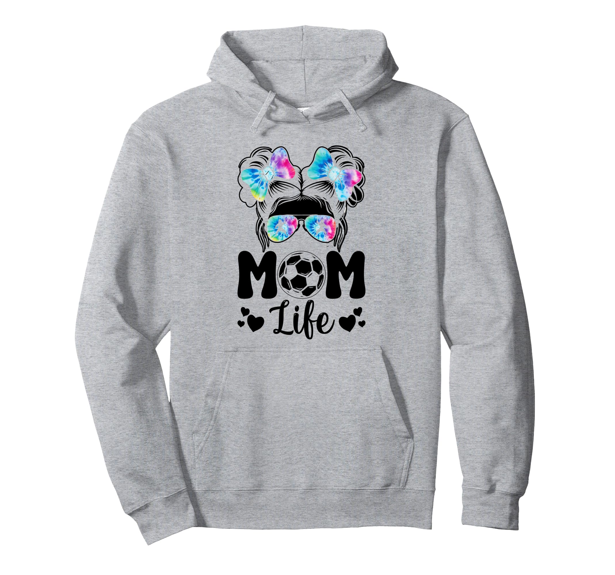 Soccer Karate Mom Life Messy Bun Leopard Hoodie - Minimalist Print Unisex - T-Shirt, Sweatshirt, Hoodie