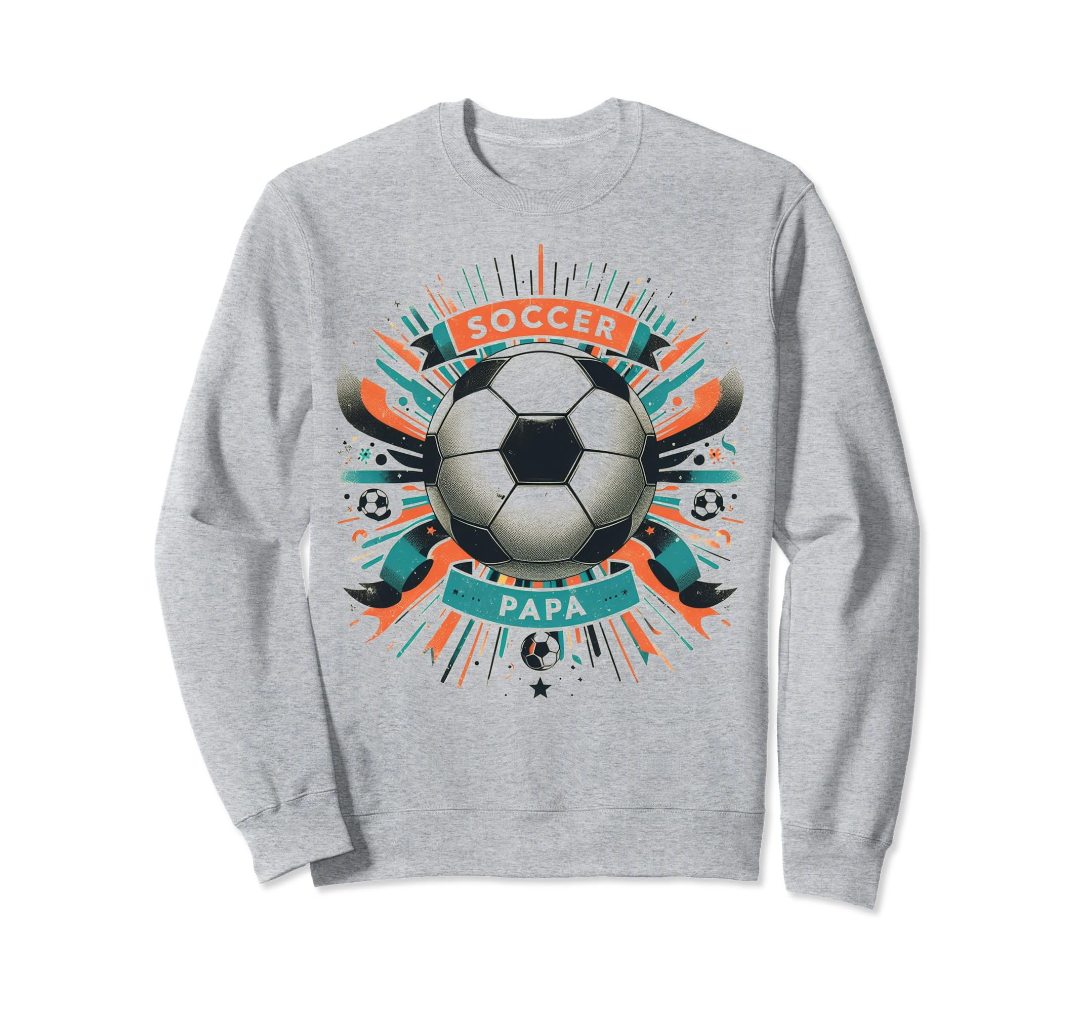 Soccer Papa Family Matching Dad Sweatshirt - Aesthetic Graphic Unisex - T-Shirt, Sweatshirt, Hoodie