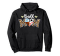 Ball Mom Leopard Soccer Baseball Hoodie - Fun Novelty Design for Adults - T-Shirt, Sweatshirt, Hoodie