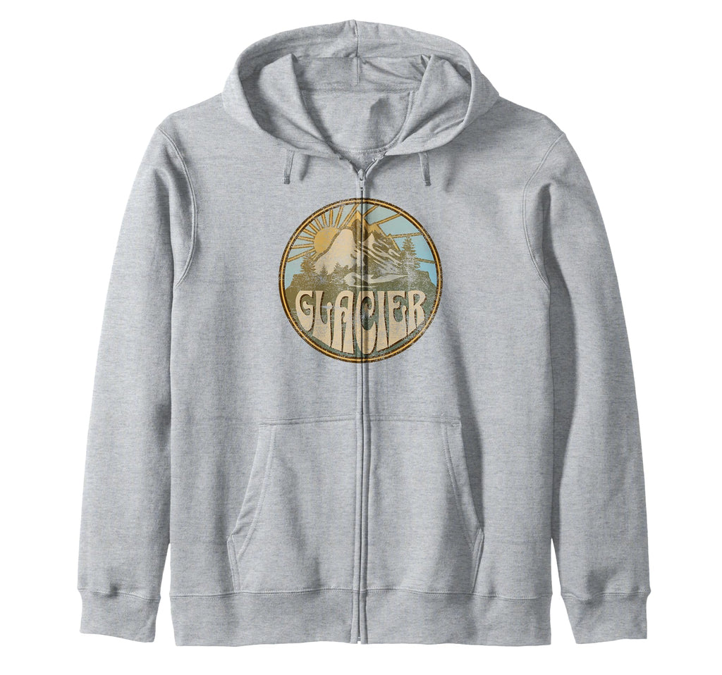 Glacier National Park Montana Sweatshirt - Fun Novelty Design for Adults - T-Shirt, Sweatshirt, Hoodie