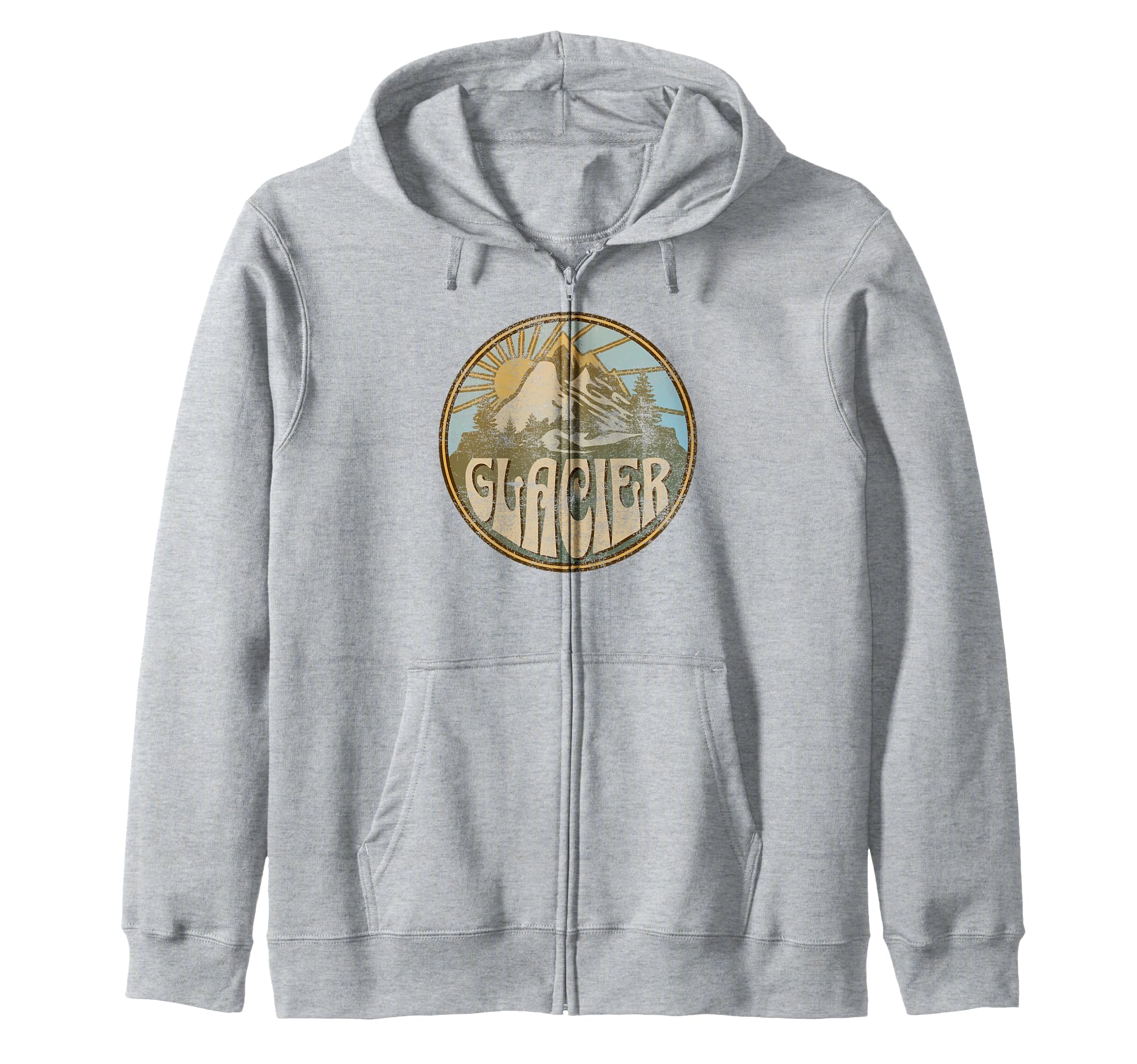Glacier National Park Montana Sweatshirt - Fun Novelty Design for Adults - T-Shirt, Sweatshirt, Hoodie