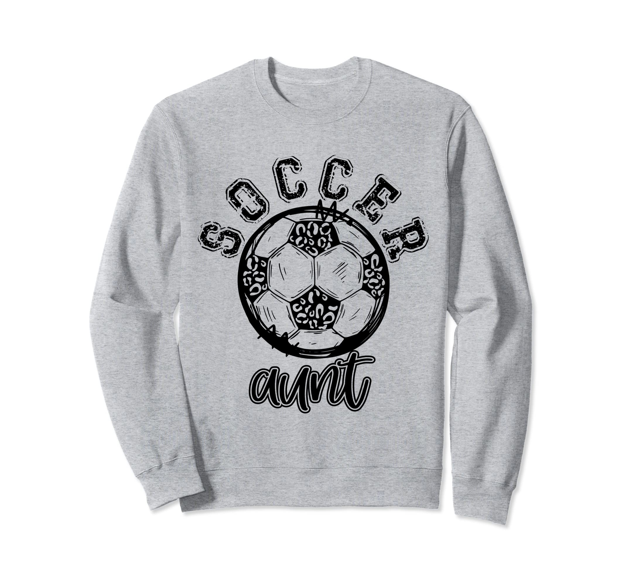 Soccer Aunt Leopard Cheetah Trendy Sweatshirt - Custom Art Print Men Women - T-Shirt, Sweatshirt, Hoodie