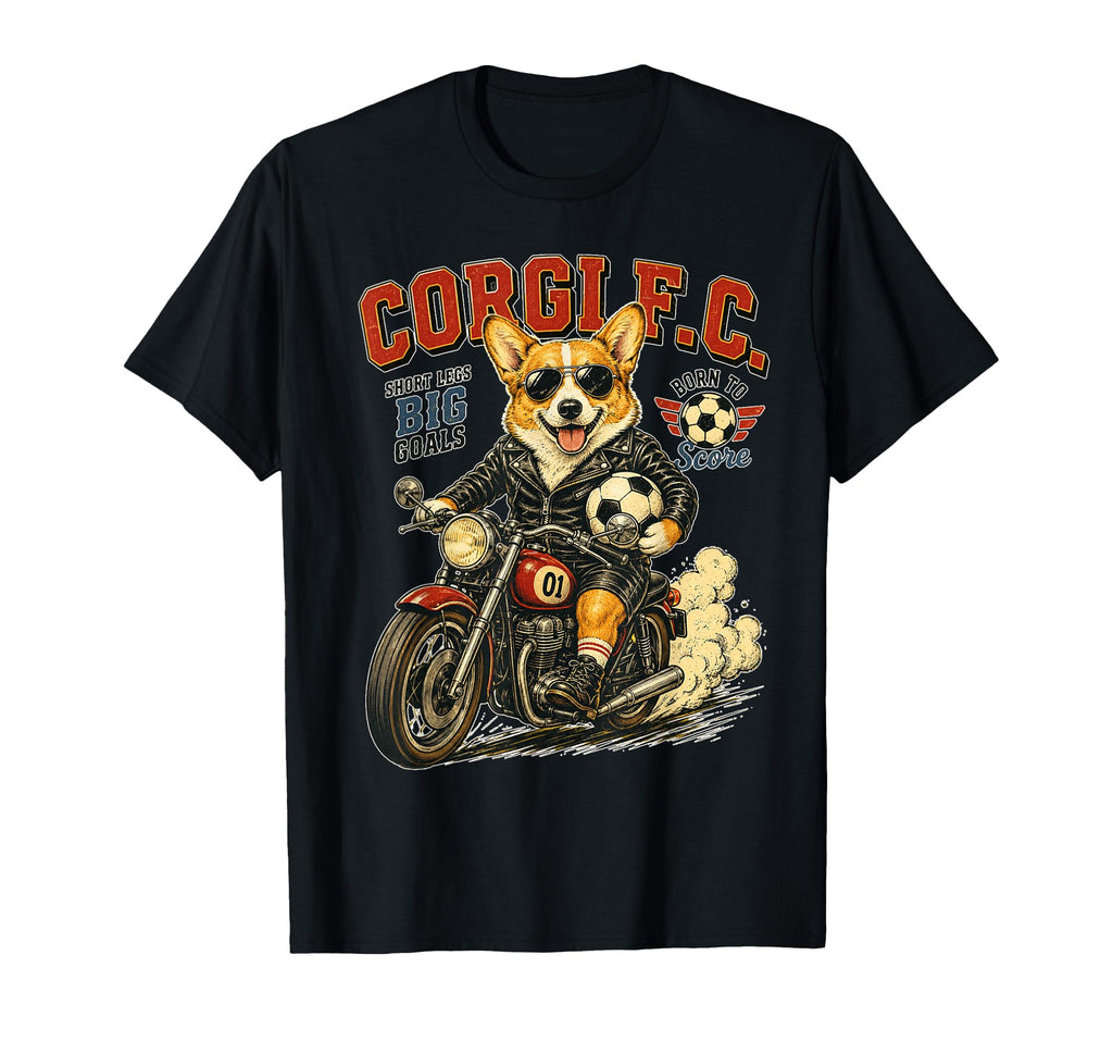 Pembroke Welsh Corgi Motorbike Love T-Shirt - Unique Graphic Men Women - T-Shirt, Sweatshirt, Hoodie