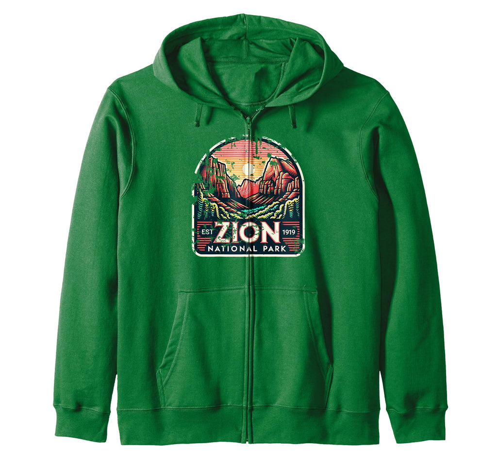 Zion National Park Utah Usa Outdoor Hoodie - Trendy Graphic for Adults - T-Shirt, Sweatshirt, Hoodie