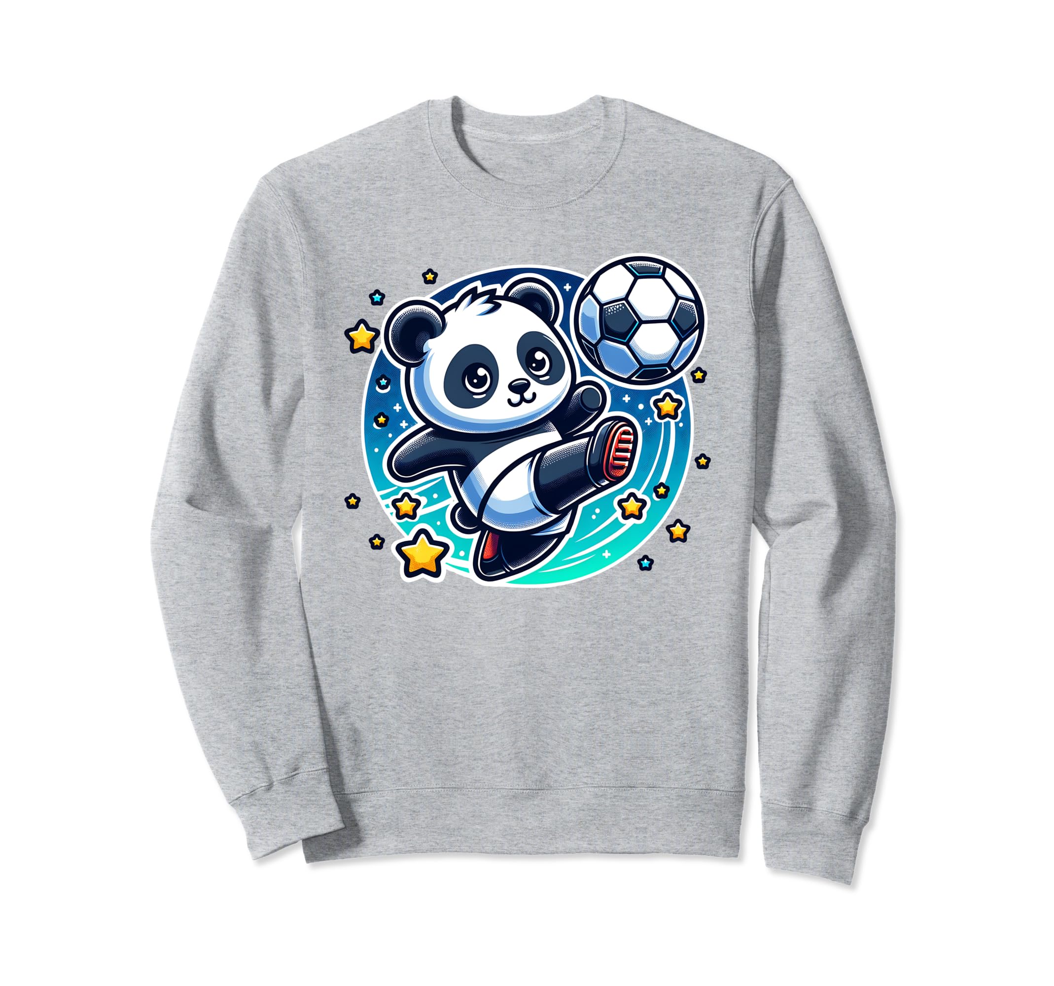 Soccer Player Panda Kicking Soccer Sweatshirt - Trendy Graphic for Adults - T-Shirt, Sweatshirt, Hoodie