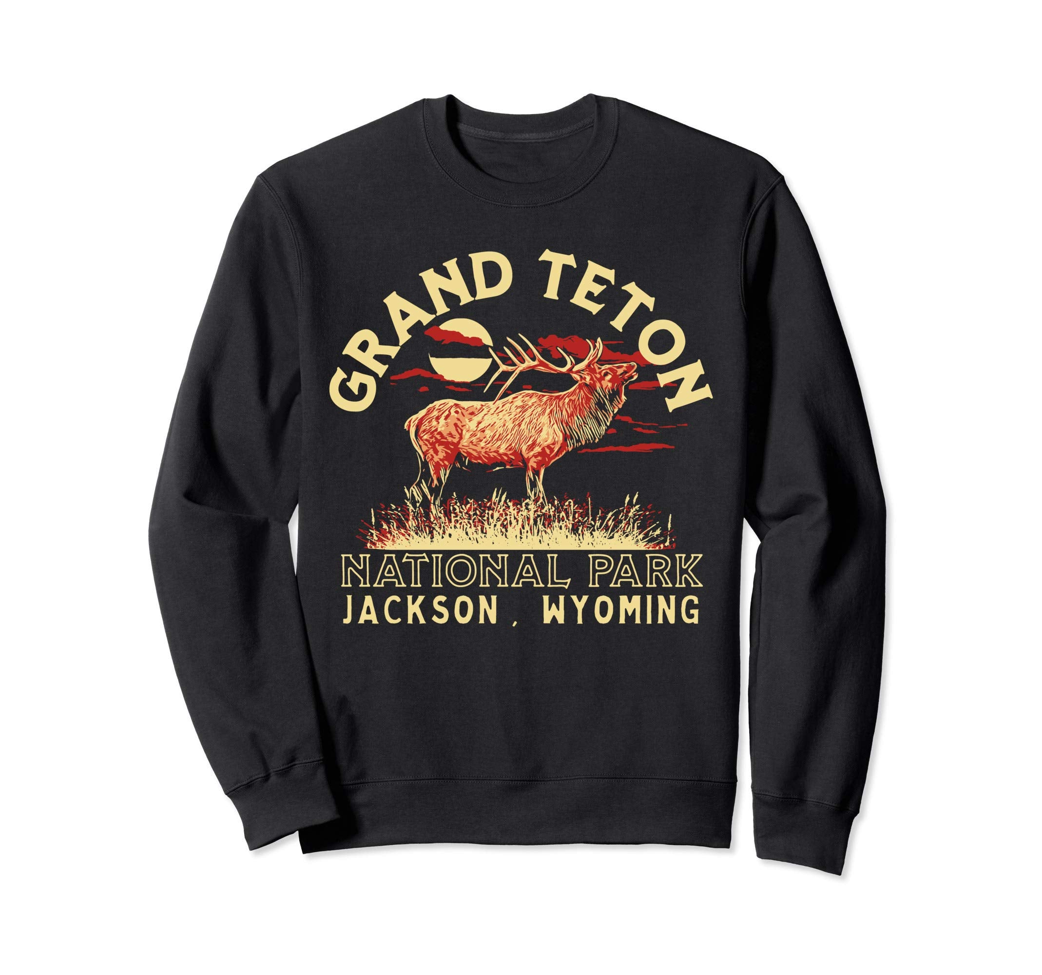 Elk Bugling Grand Teton National Sweatshirt - Novelty Apparel for Adults - T-Shirt, Sweatshirt, Hoodie