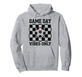 Groovy Soccer Soccer Game Day Vibes Only Hoodie - Unique Graphic Unisex - T-Shirt, Sweatshirt, Hoodie
