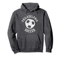 Philadelphia Soccer Distressed 90S Hoodie - Trendy Graphic Unisex - T-Shirt, Sweatshirt, Hoodie