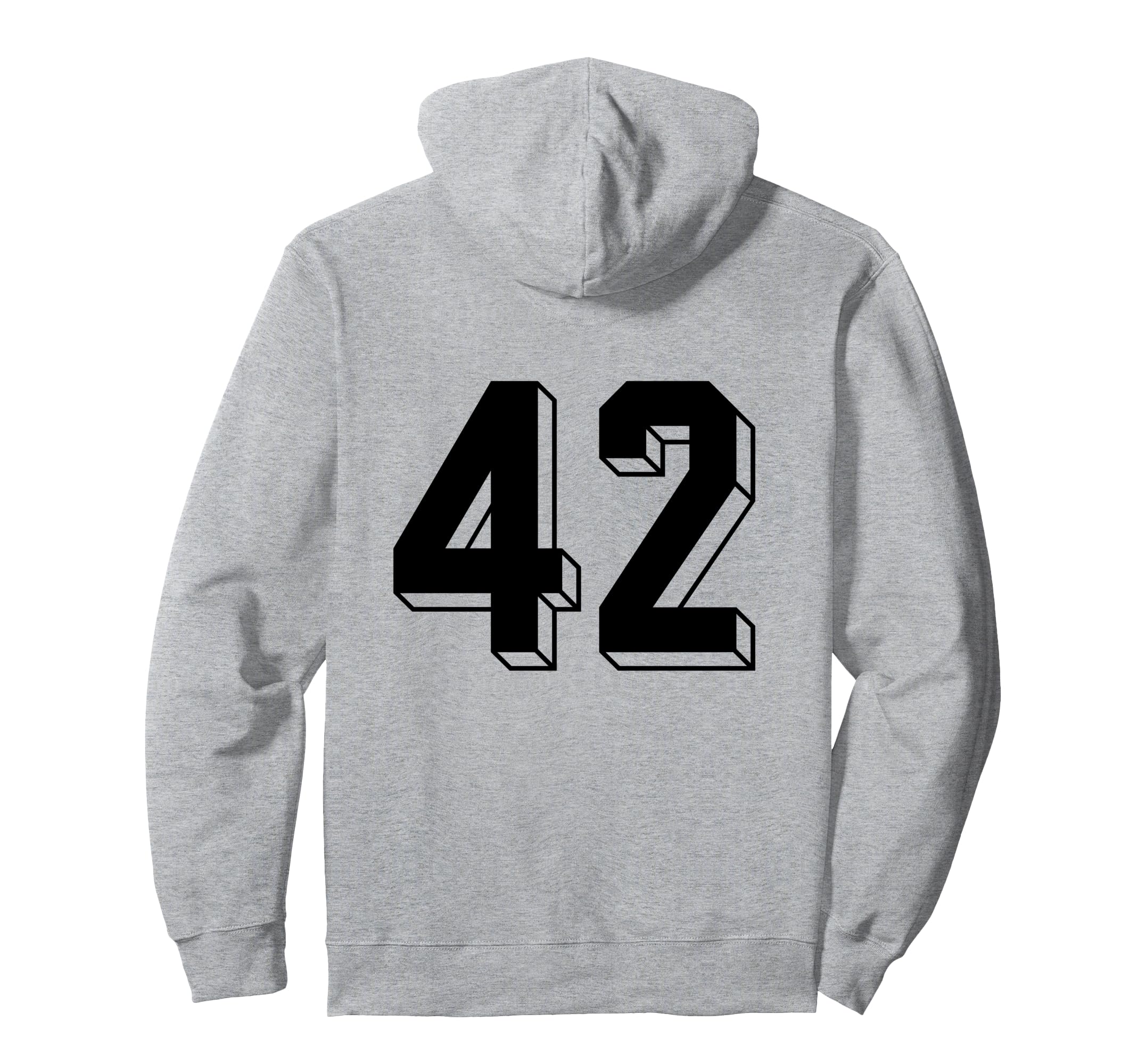 Number 42 Backside 80S 90S Team Hoodie - Minimalist Print for Adults - T-Shirt, Sweatshirt, Hoodie