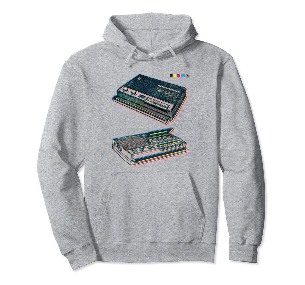 80S Cassette Tape Player Recorder Hoodie - Aesthetic Graphic for Adults - T-Shirt, Sweatshirt, Hoodie