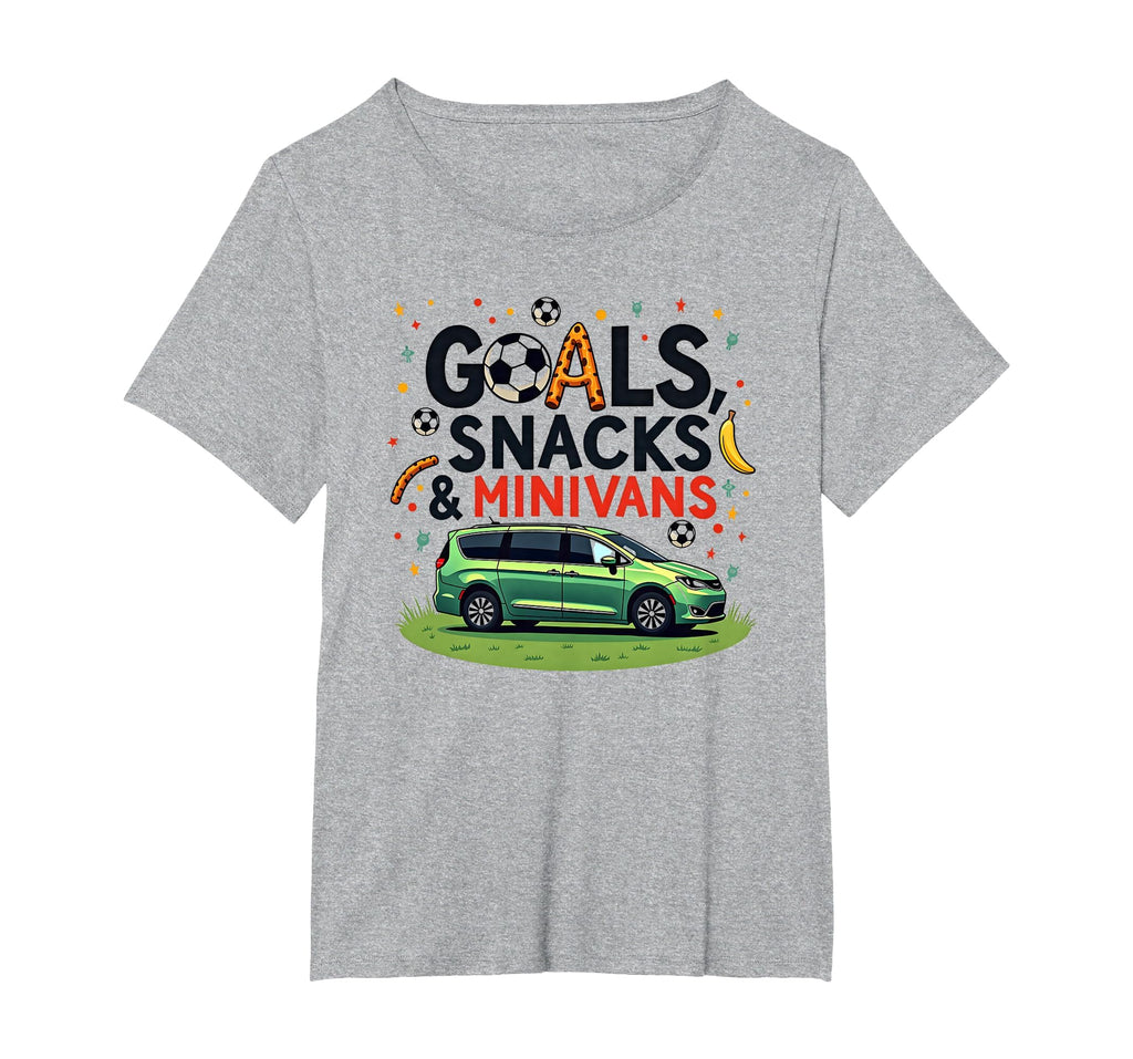 Goals Snacks Minivans Soccer Mom Life T-Shirt - Trendy Graphic Men Women - T-Shirt, Sweatshirt, Hoodie