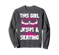 This Runs Jesus And Roller Skating Sweatshirt - Graphic Print for Adults - T-Shirt, Sweatshirt, Hoodie