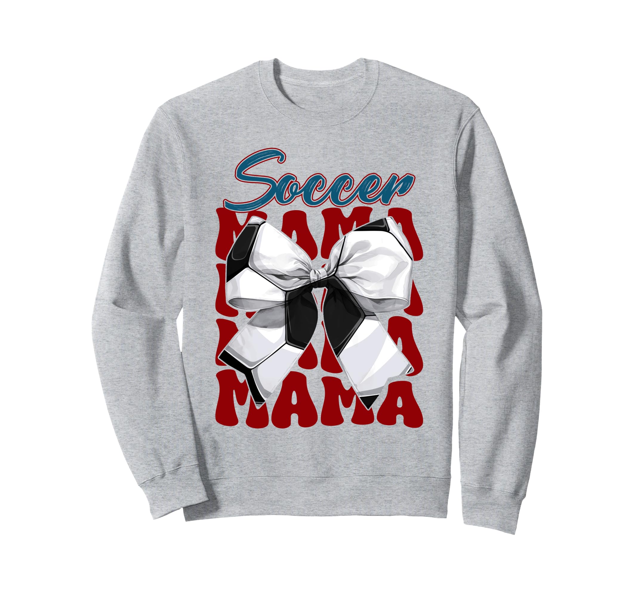 Soccer Mama Bow Soccer Mom Mommy Sweatshirt - Novelty Apparel for Adults - T-Shirt, Sweatshirt, Hoodie
