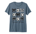 Soccer Mom Funny Coquette Bow Soccer T-Shirt - Casual Everyday Wear Unisex - T-Shirt, Sweatshirt, Hoodie