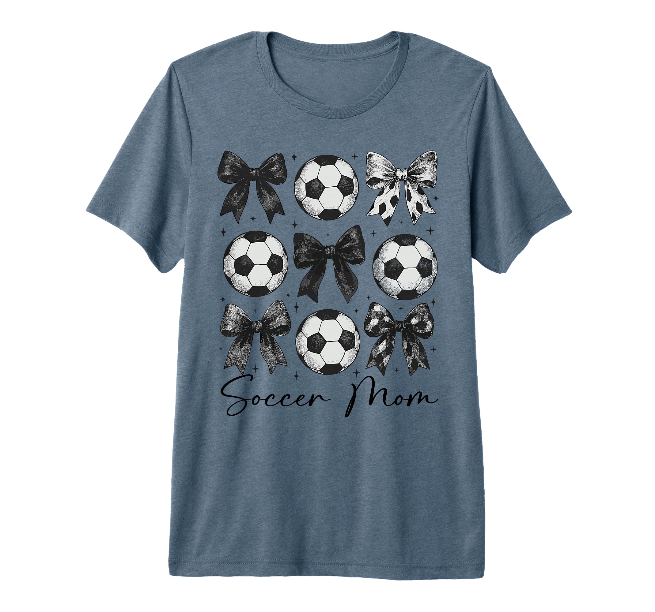 Soccer Mom Funny Coquette Bow Soccer T-Shirt - Casual Everyday Wear Unisex - T-Shirt, Sweatshirt, Hoodie