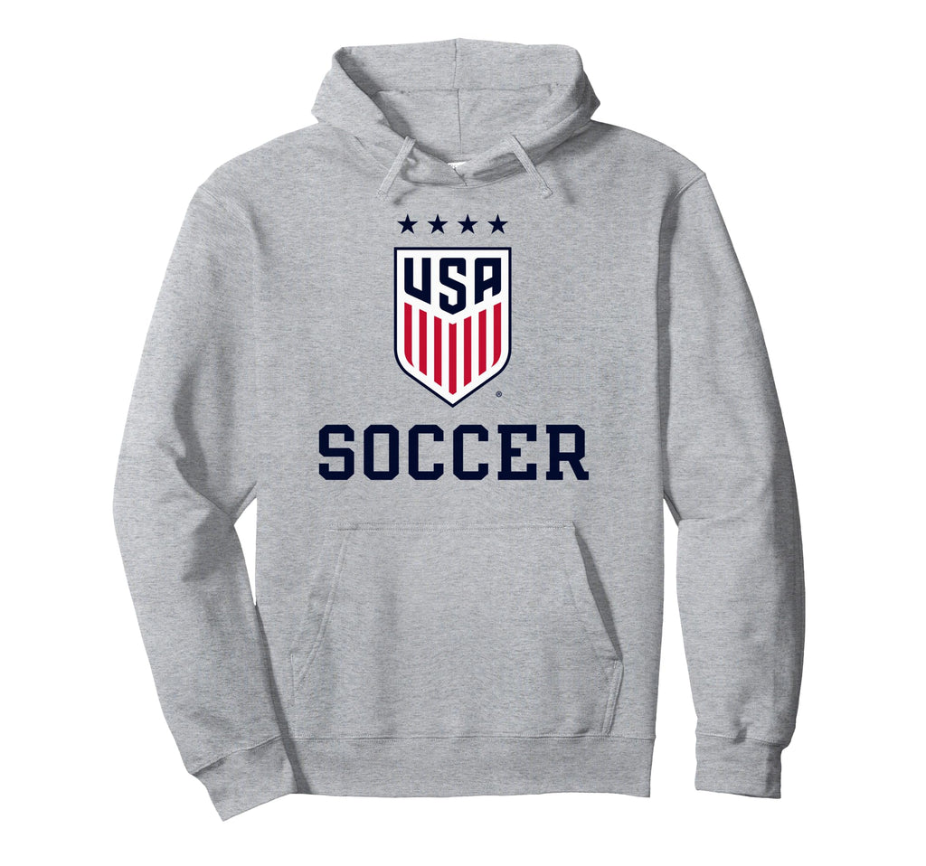United States Soccer Icon Gray Uswnt Hoodie - Fun Novelty Design Men Women - T-Shirt, Sweatshirt, Hoodie