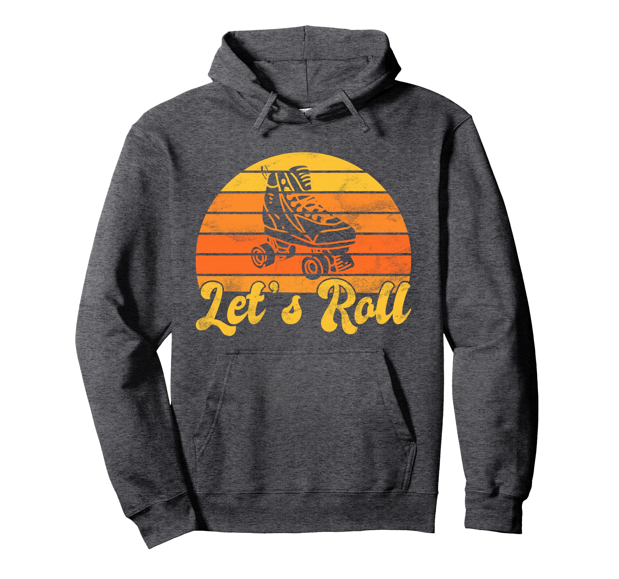 Roller Derby Lets Roll Skating Skater Hoodie - Graphic Print for Adults - T-Shirt, Sweatshirt, Hoodie