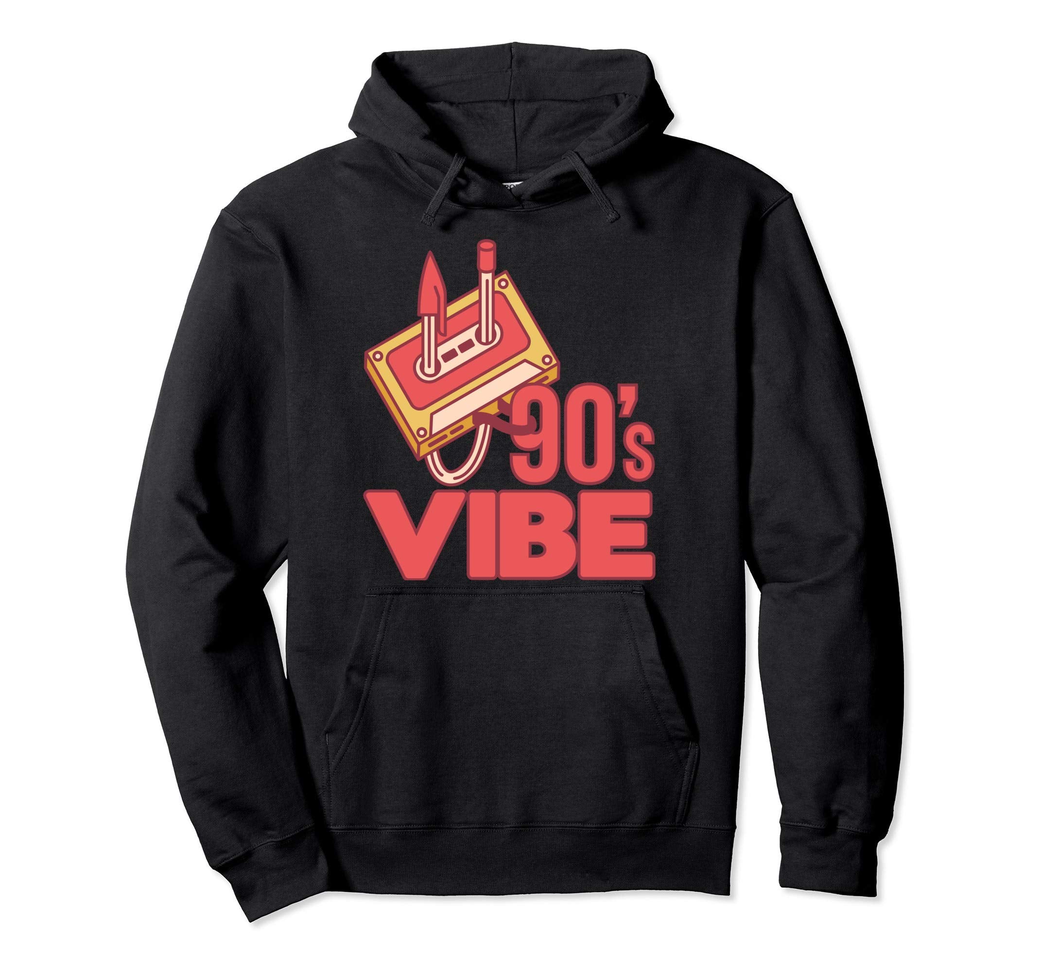 Nineties Vibe Funny Old School Hip Hoodie - Minimalist Print for Adults - T-Shirt, Sweatshirt, Hoodie