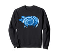Blue Pig Tie Dye 60S 70S Hippie Sweatshirt - Trendy Graphic for Adults - T-Shirt, Sweatshirt, Hoodie