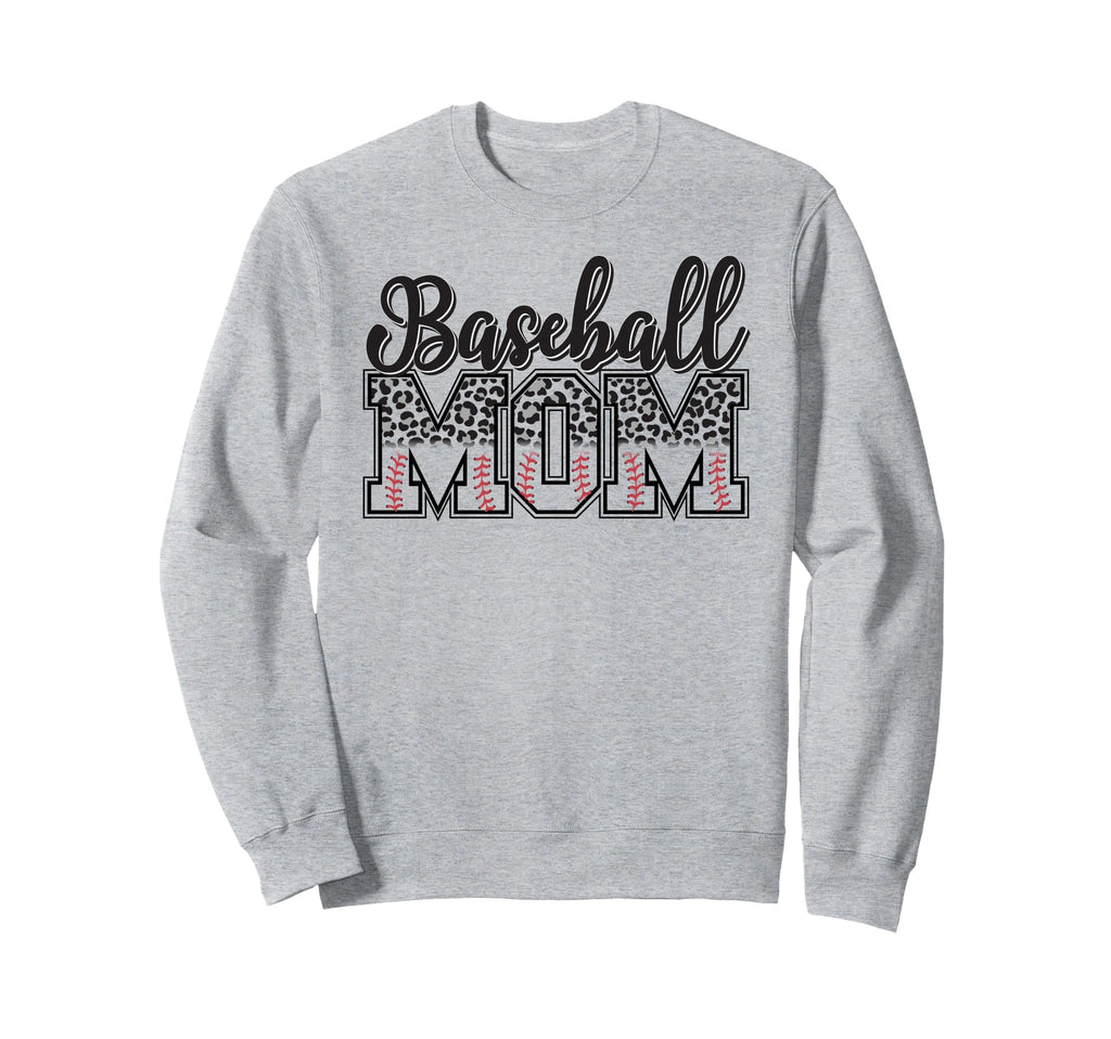 Baseball Mom Leopard Funny Softball Sweatshirt - Streetwear Style Unisex - T-Shirt, Sweatshirt, Hoodie