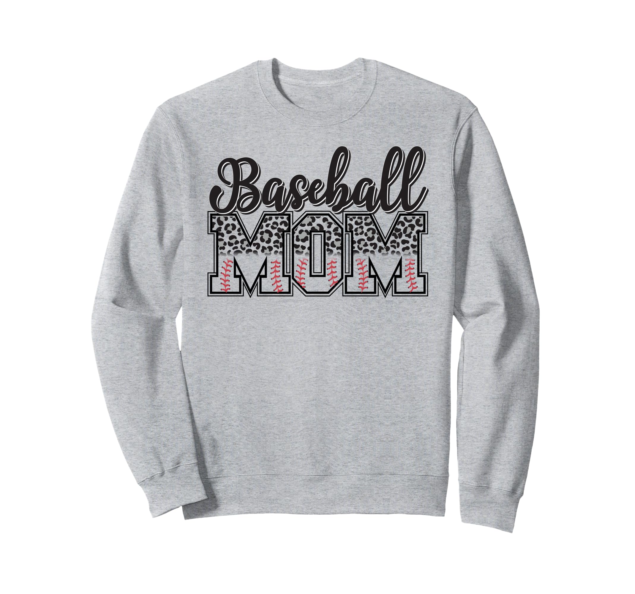 Baseball Mom Leopard Funny Softball Sweatshirt - Streetwear Style Unisex - T-Shirt, Sweatshirt, Hoodie