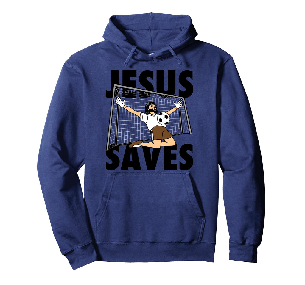 Funny Soccer Art Jesus Goalkeeper Hoodie - Trendy Graphic for Adults - T-Shirt, Sweatshirt, Hoodie