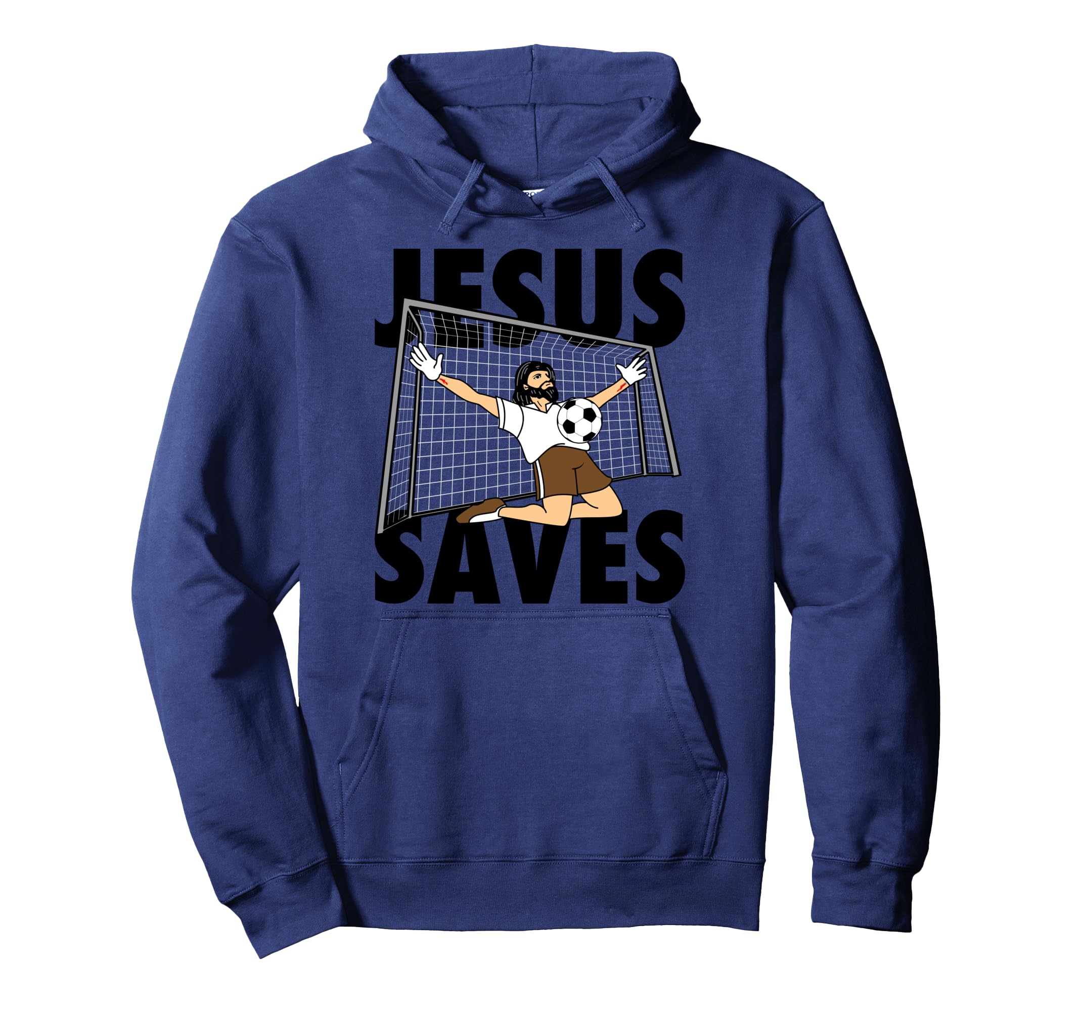 Funny Soccer Art Jesus Goalkeeper Hoodie - Trendy Graphic for Adults - T-Shirt, Sweatshirt, Hoodie