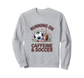 Running Caffeine Soccer Mom Sweatshirt - Custom Art Print for Adults - T-Shirt, Sweatshirt, Hoodie