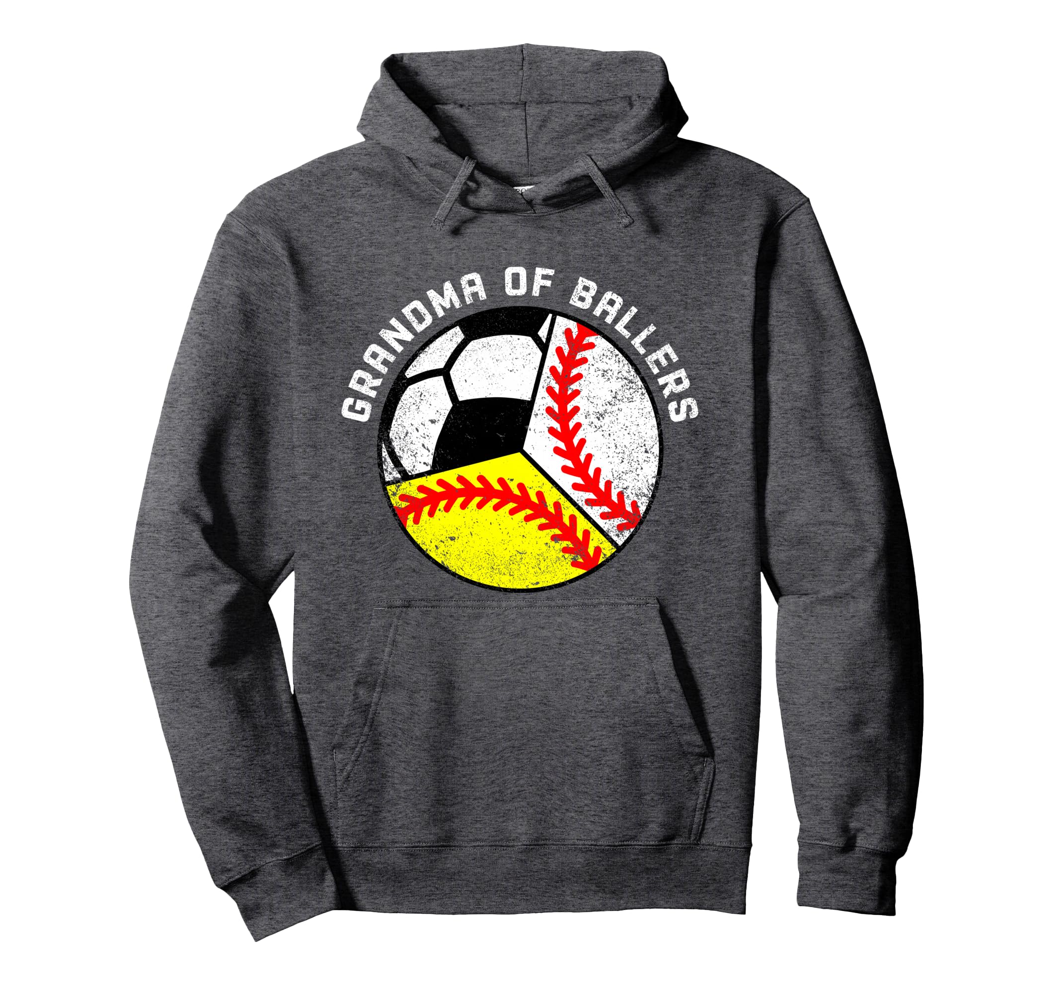 Grandma Ballers Funny Baseball Softball Hoodie - Minimalist Print Unisex - T-Shirt, Sweatshirt, Hoodie
