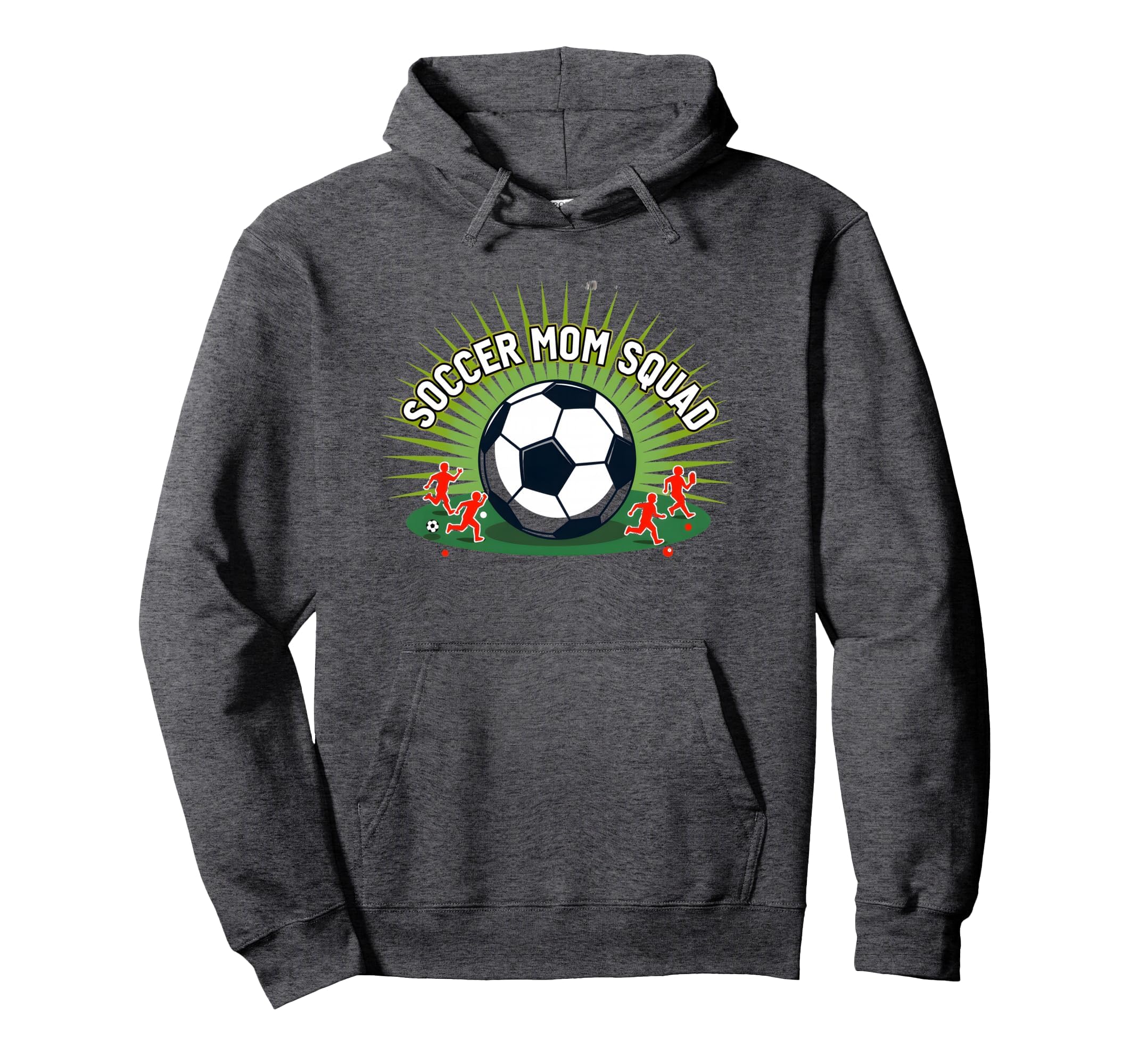 Soccer Mom Squad Sporty Parent Team Hoodie - Unique Graphic Men Women - T-Shirt, Sweatshirt, Hoodie