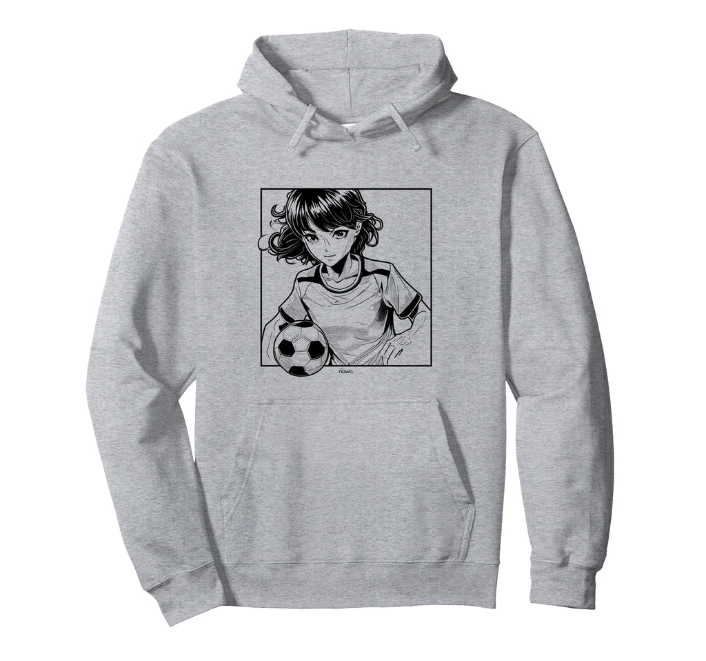 Funny Manga Comic Soccer Football Hoodie - Minimalist Print Men Women - T-Shirt, Sweatshirt, Hoodie